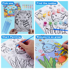 Volmop sea creatures canvas provides ocean-themed fun and fine motor practice.