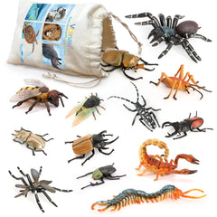 Volnau 13-piece insect figurines pack for educational playtime