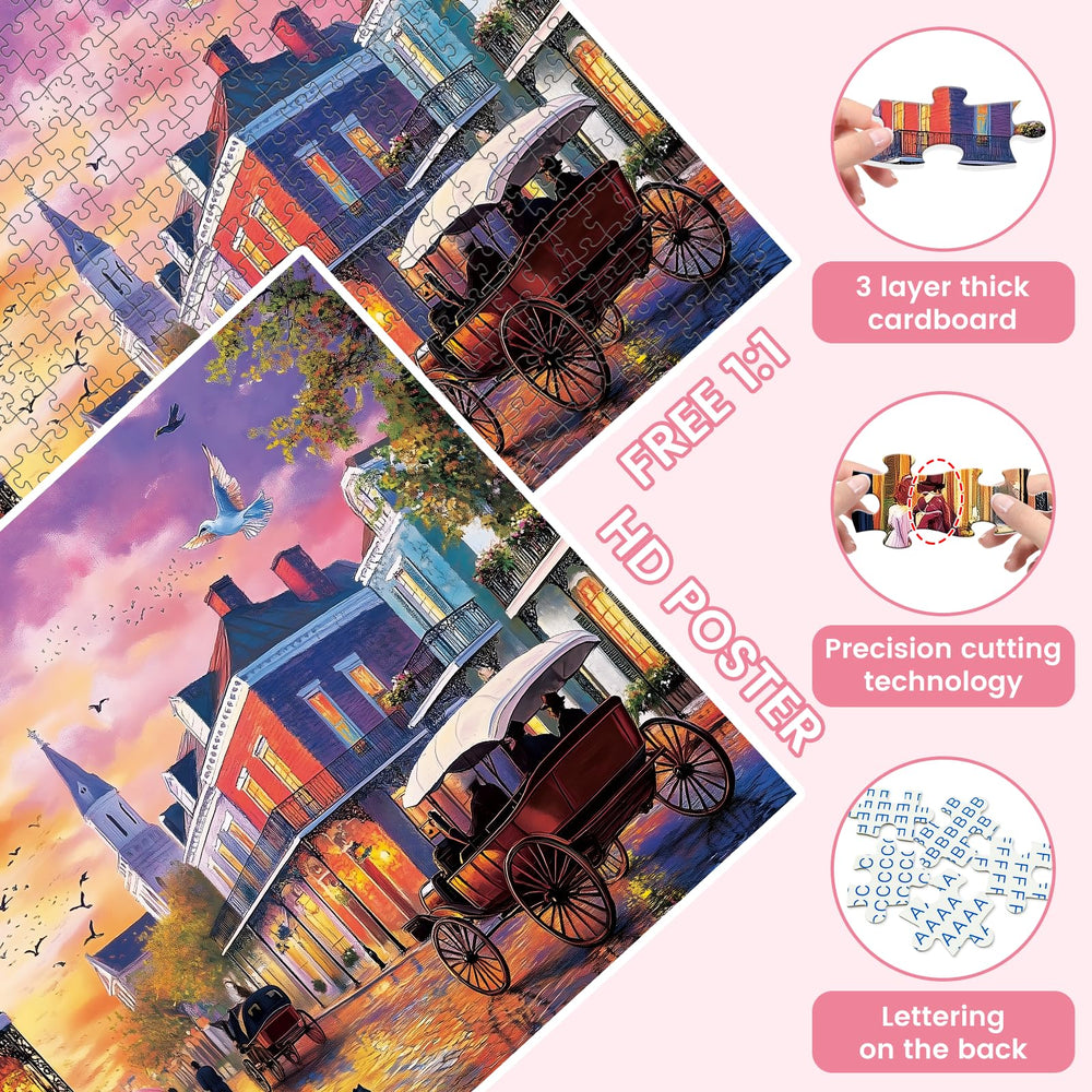 Voluvolu colorful facades and balconies evoke charming European ambiance for puzzle lovers.