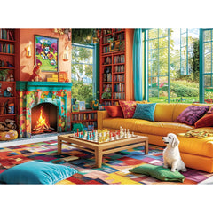 Voluvolu indoor chess room puzzle scene for focused family evenings
