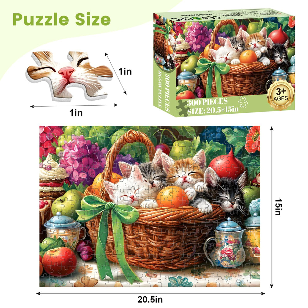 VOLUVOLU cat puzzle artwork close-up—vivid colors to spark focus during solving.