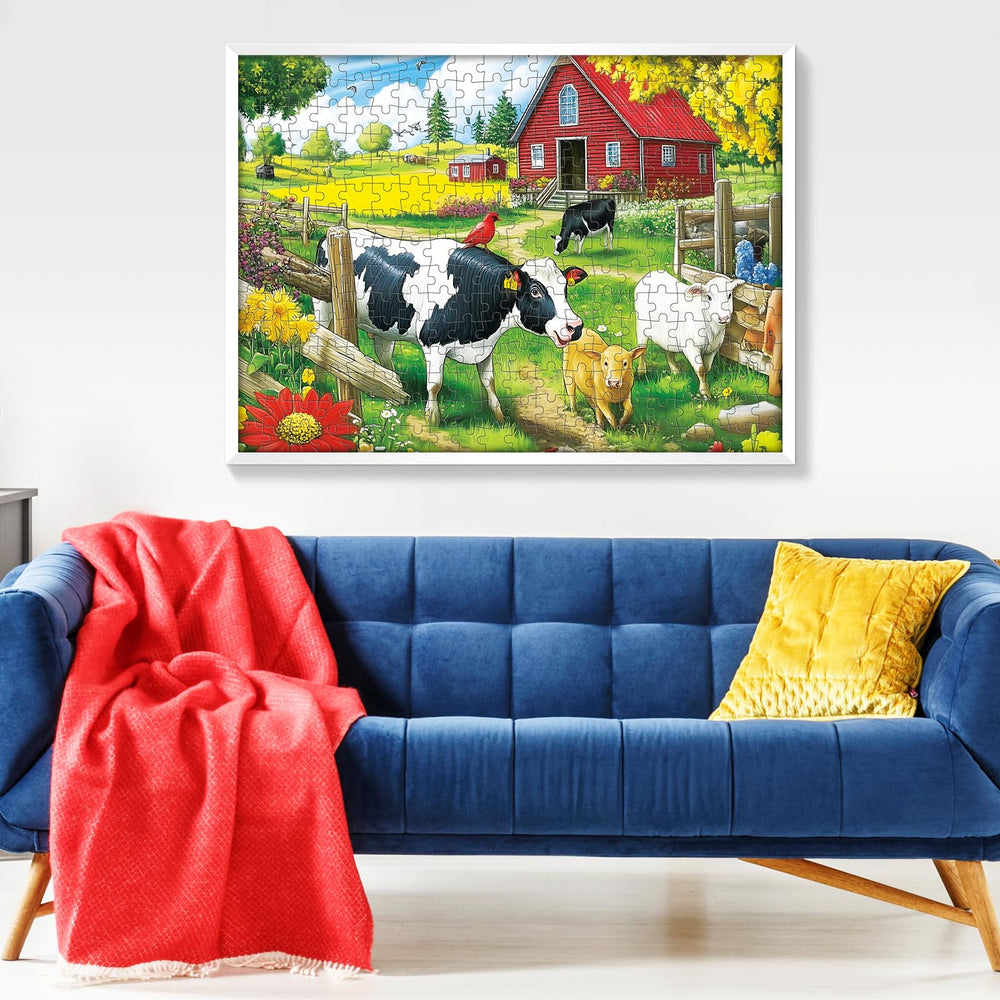 VOLUVOLU countryside artwork doubles as cozy décor after completion.