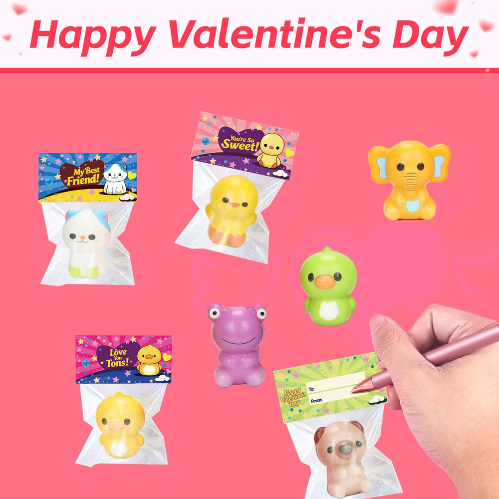 VOMAOK animal squishy toys close-up featuring elephants and cats for tactile play