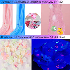 Vomkela crystal-clear slime jar closeup highlights non-sticky, soft texture for sensory play.