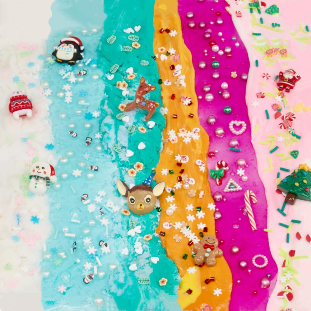 Vomkela Christmas molds for festive slime art.