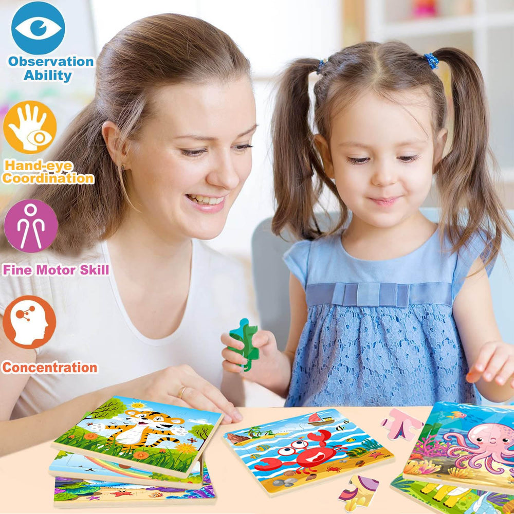 VOMYOZB dolphin wooden puzzle offers engaging sea-themed learning sessions