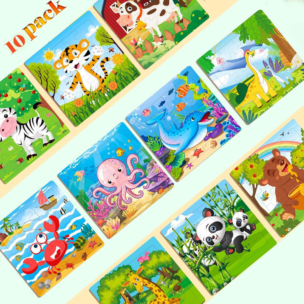 VOMYOZB tiger wooden puzzle for kids encourages focus and motor skills