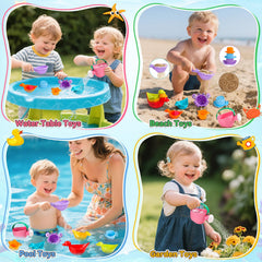 Voohek soft watering can bath toy for easy pouring and water play.