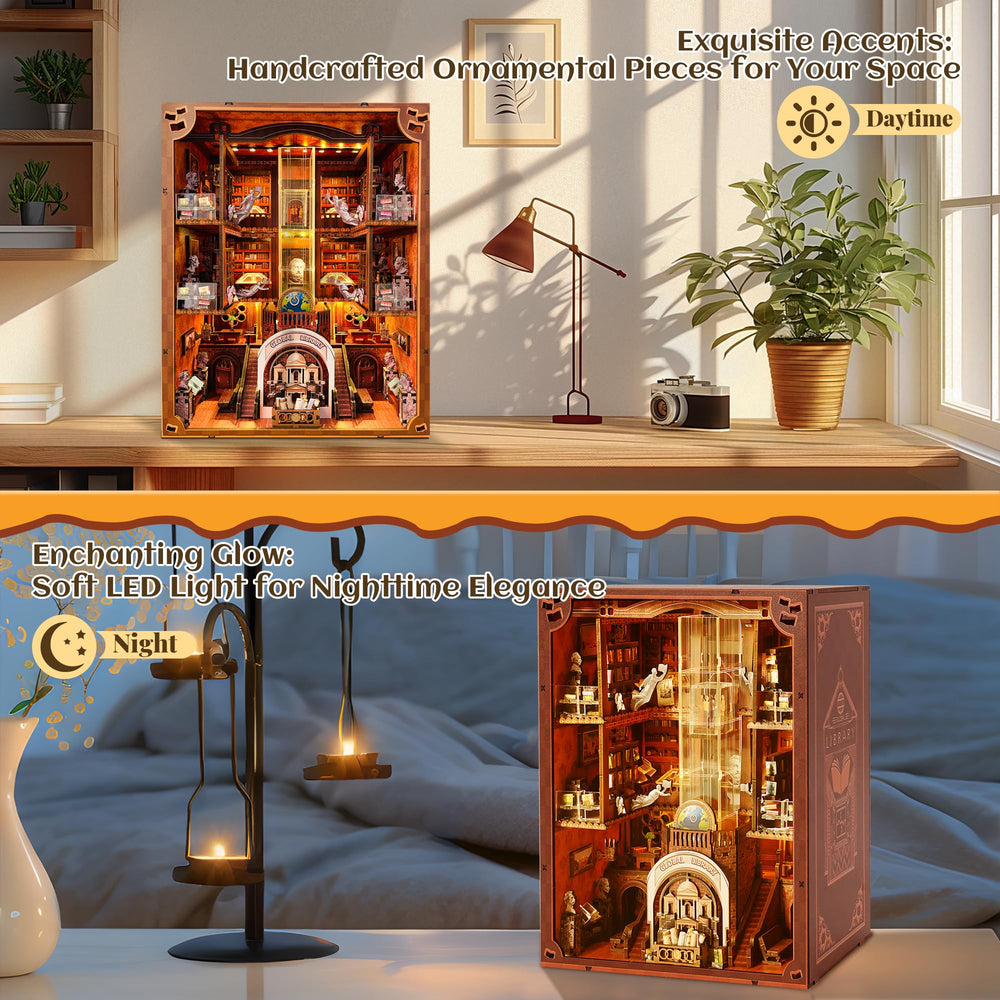 VORATHIS Book Nook Kit—durable materials ensure lasting, hobby-friendly assembly.