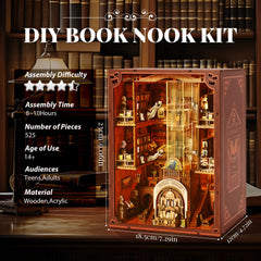 VORATHIS Book Nook Kit—sightseeing elevator detail adds charm to desks or shelves.