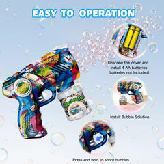 Kids enjoy outdoor play with the VORBLIX bubble gun in sunlight