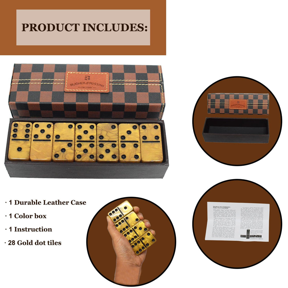Vovotuzzi Dominoes durable acrylic tiles resist wear during play.