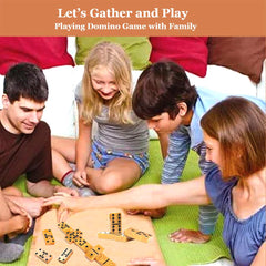 Vovotuzzi Dominoes family game night enhances social interaction.