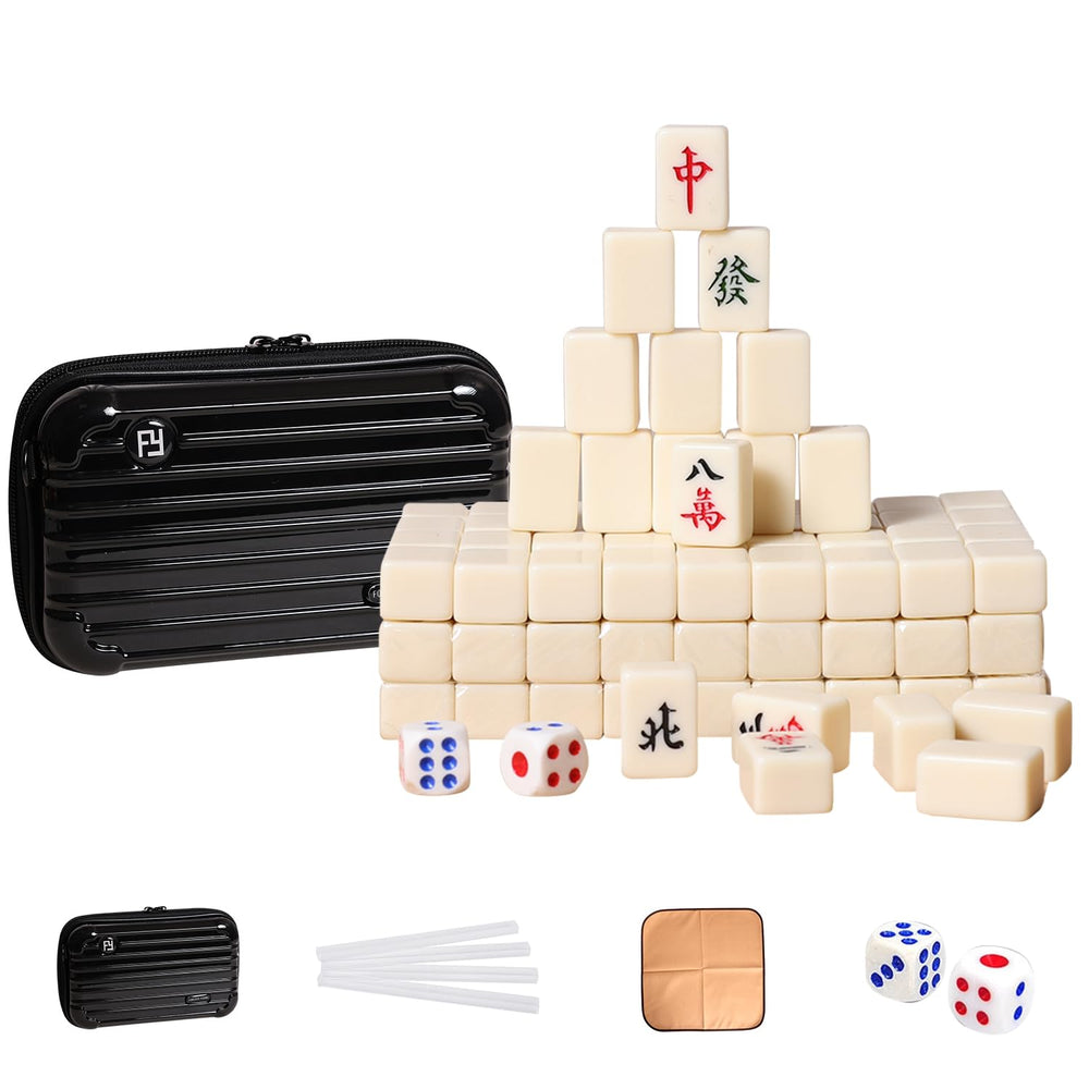VPH Mini Chinese Mahjong Ivory travel case with 144 tiles for portable play