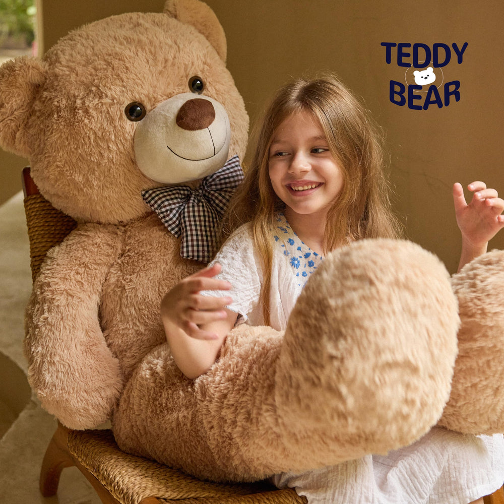 Vposyako light brown teddy bear used as bedroom decor and comfort