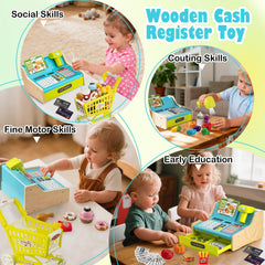 VROGTIK cash register calculator helps kids practice basic math during play.