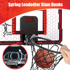 VROGTIK durable rim and backboard with sponge protection reduces noise and door scratches.