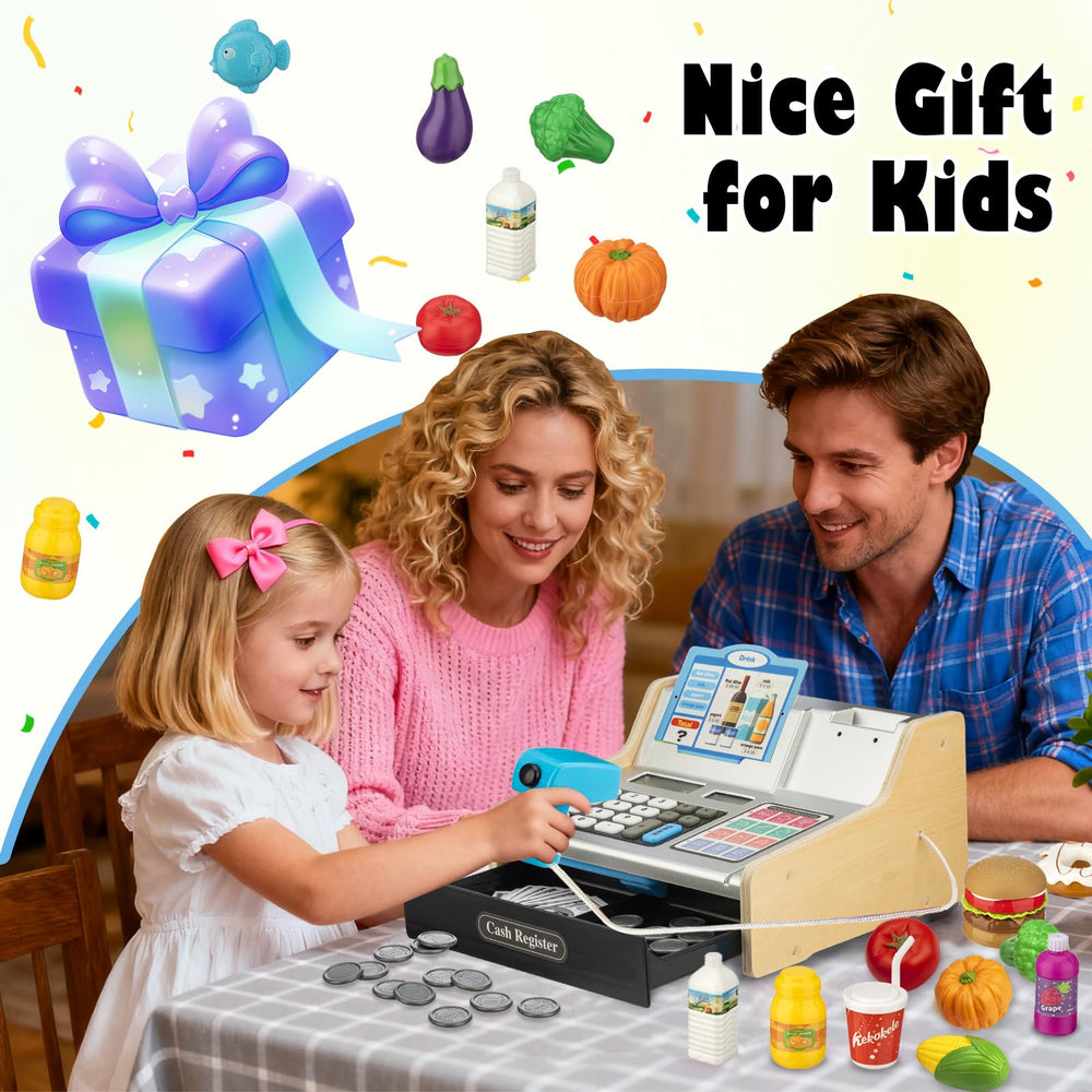 VROGTIK shopping cart and grocery playset for collaborative pretend shopping
