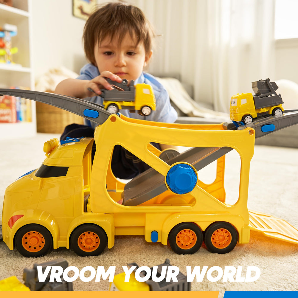 Vroomix included small cars sized for little hands to grip easily.
