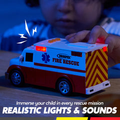 Vroomix Jova police car wheels in action during playtime.