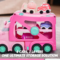 Vroomix no-divider storage design simplifies cleanup after play