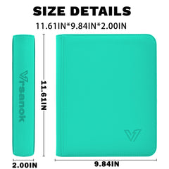 Vrsanok binder features a padded ultra-hard shell to protect cards from bending