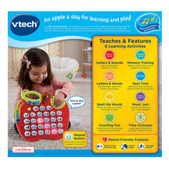VTech ABC Learning Apple red worm clock activity teaches time concepts