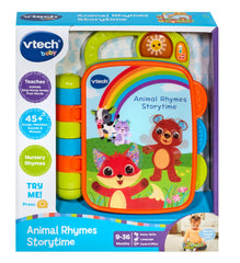VTech Baby Animal Rhymes Storytime light up button highlights animals with engaging lights and sounds