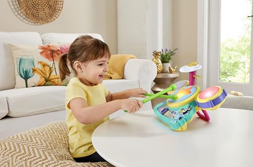 VTech Bluey Hooray Drum Set Dance Party mode with Bluey and Bingo