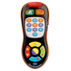 VTech Click and Count Remote with color buttons supports early color and number learning
