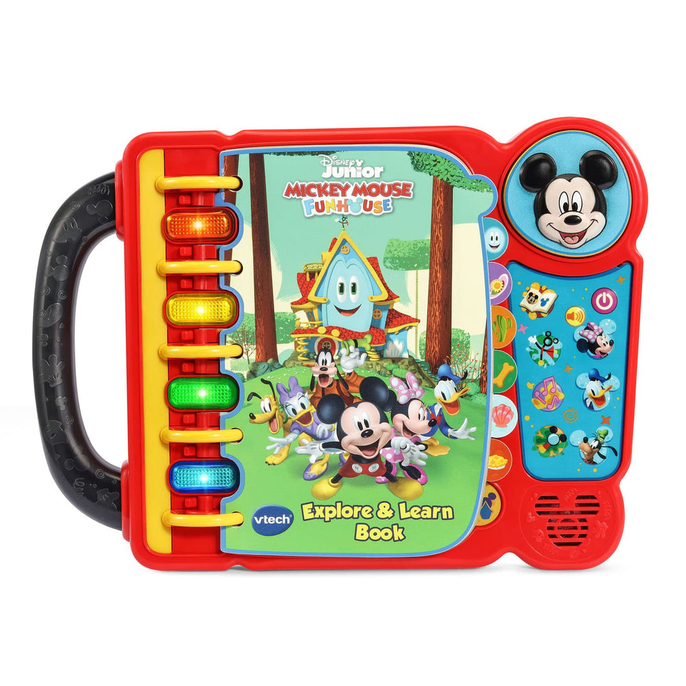 VTech Disney Mickey Mouse Funhouse book cover invites toddlers to start storytime with fun characters.