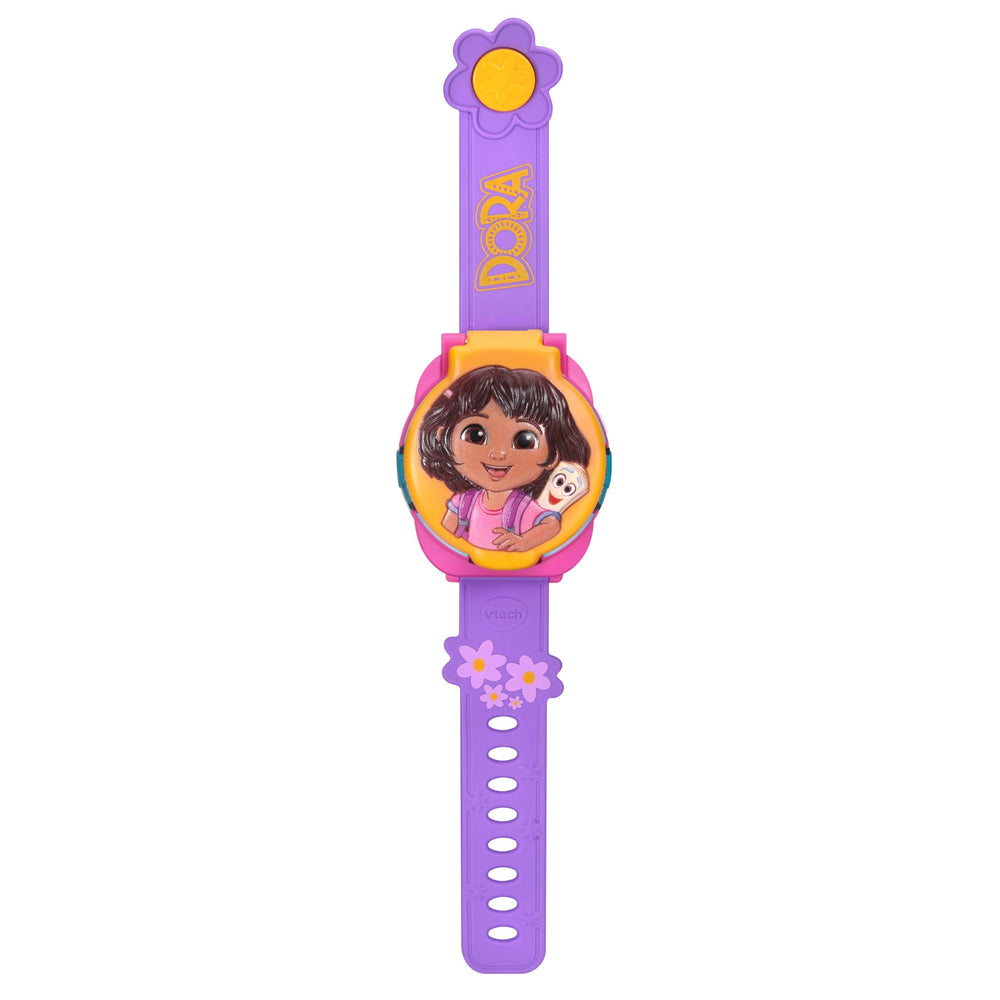 Dora's voice prompts guide kids through learning adventures.