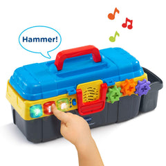 VTech Drill and Learn Toolbox gears click when rotated for tactile feedback