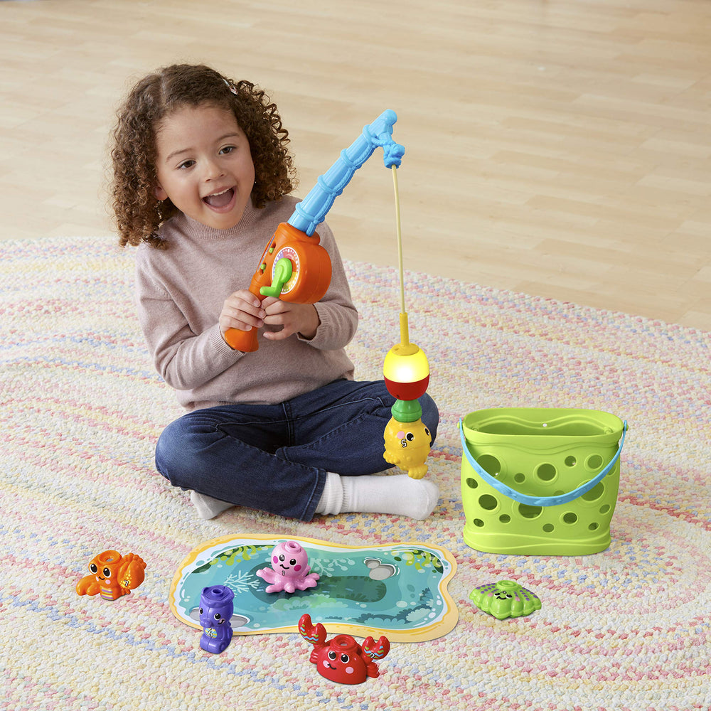 VTech Jiggle and Giggle Fishing Set provides engaging songs and phrases for interactive play.