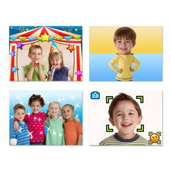 Photo collage templates and animated effects example.