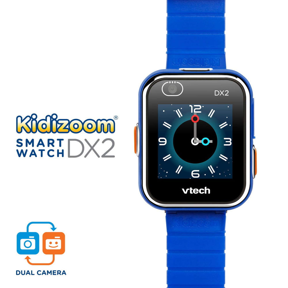 KidiZoom DX2 blue showing two cameras for kid friendly photos