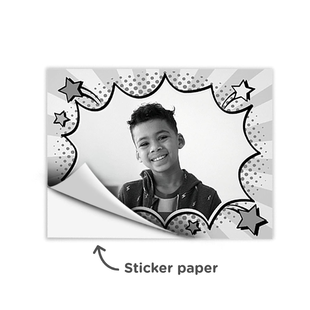 Black-and-white prints from regular rolls ready for coloring and sharing
