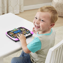VTech Little Apps Tablet plays songs and sound effects with piano keys.