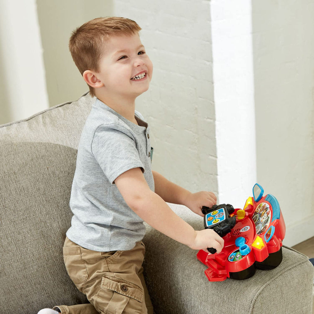 VTech Paw Patrol wheel controls support directional, kid-friendly steering.