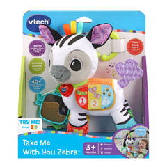 VTech Take Me With You Zebra black-and-white stripes attract baby attention during play
