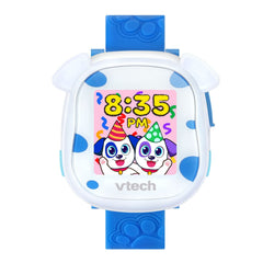 VTech My First Kidi Smartwatch Blue clock faces showcase time-learning options