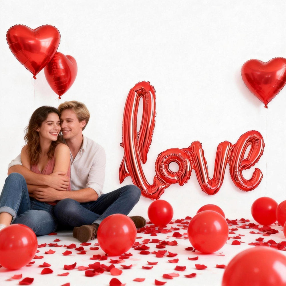 Vurxanqo Happy Anniversary letter balloon 16-inch highlights the message