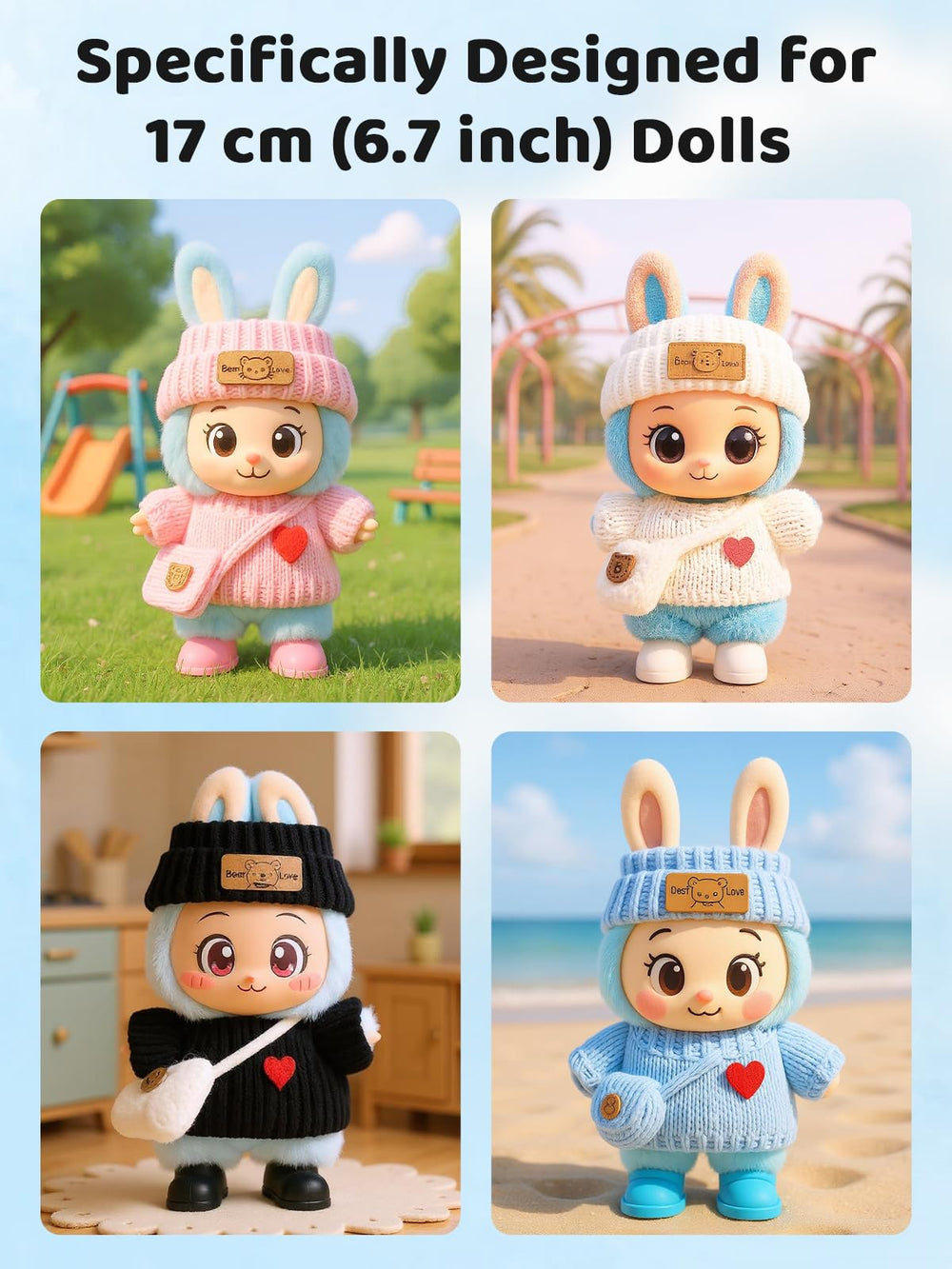 VVQUI 17cm doll dress offers easy outfit changes and charm