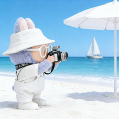 VVQUI 17cm doll overalls in white for comfy play and style.