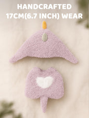 VVQUI 17cm doll clothes lavender, stretchable jumpsuit for simple changes.