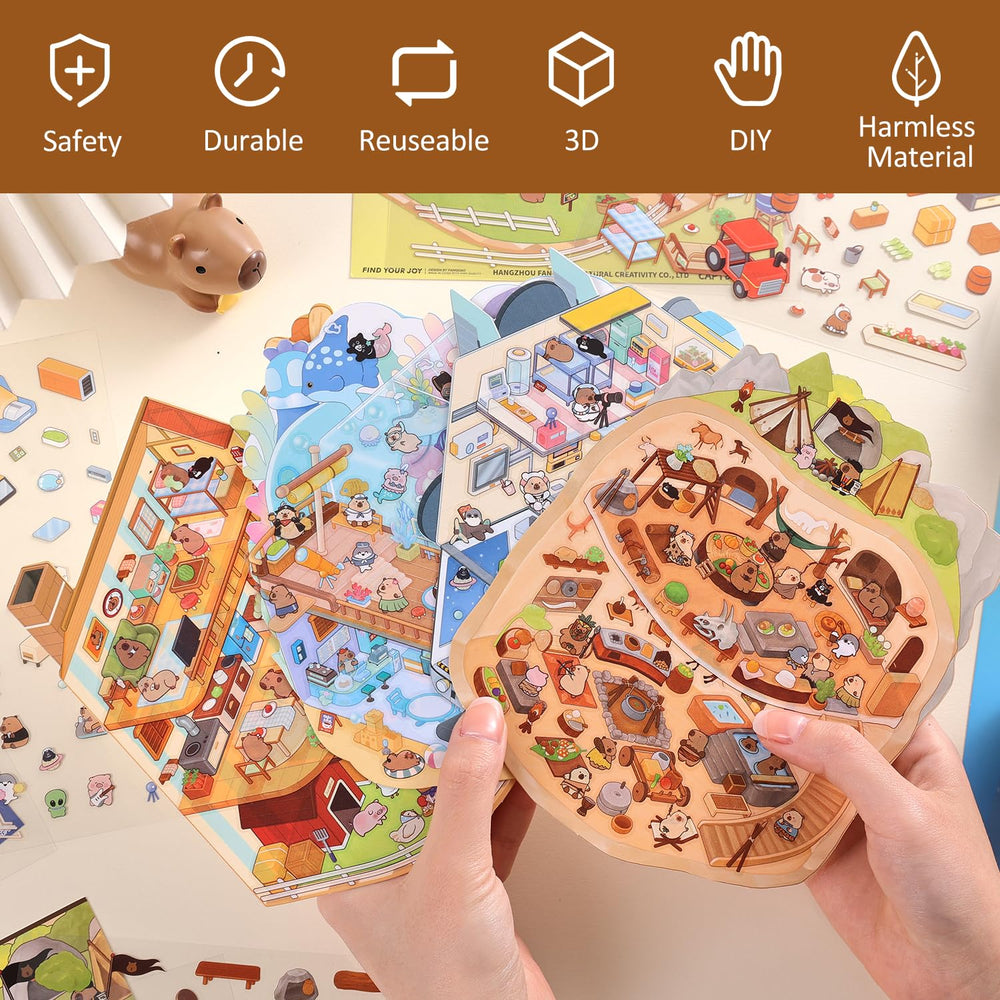 VYRANA girls 3D cave stickers for creative dioramas and storytelling.