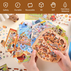VYRANA girls 3D cave stickers for creative dioramas and storytelling.