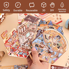 VYRANA 3D hot spring hotel theme stickers for desk decor and stress-free hours.
