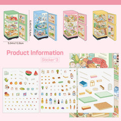 VYRANA Girls 3D stickers Underwater World scene for laptop and phone.