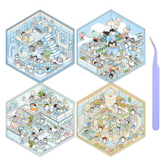VYRANA penguin holiday 3D stickers bring playful scenes to journals and crafts
